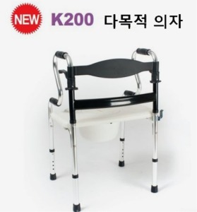 [대세엠케어] 다목적의자 K200 (워커,좌변기,목욕의자,양변기 걸쳐사용) 6in1